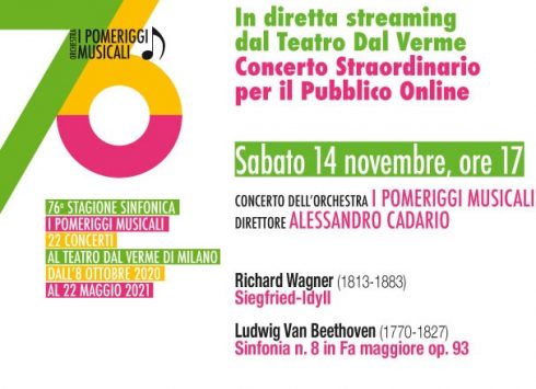 Concerto straordinario in live streaming dedicato al pubblico on line